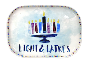 Voorhees Hanukkah Light & Latkes Platter
