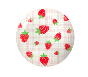 Voorhees Strawberry Plaid Plate