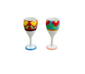 Voorhees Floral Wine Glass Set